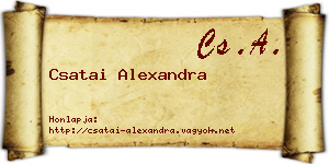 Csatai Alexandra névjegykártya