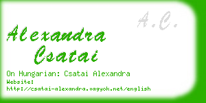 alexandra csatai business card